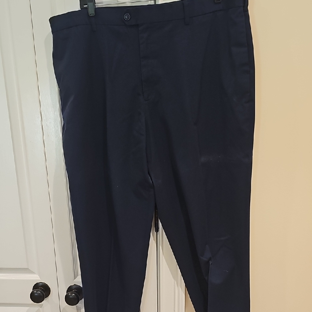 Perry Ellis Dark Blue Dress Pants 44x30 Stretch Waist